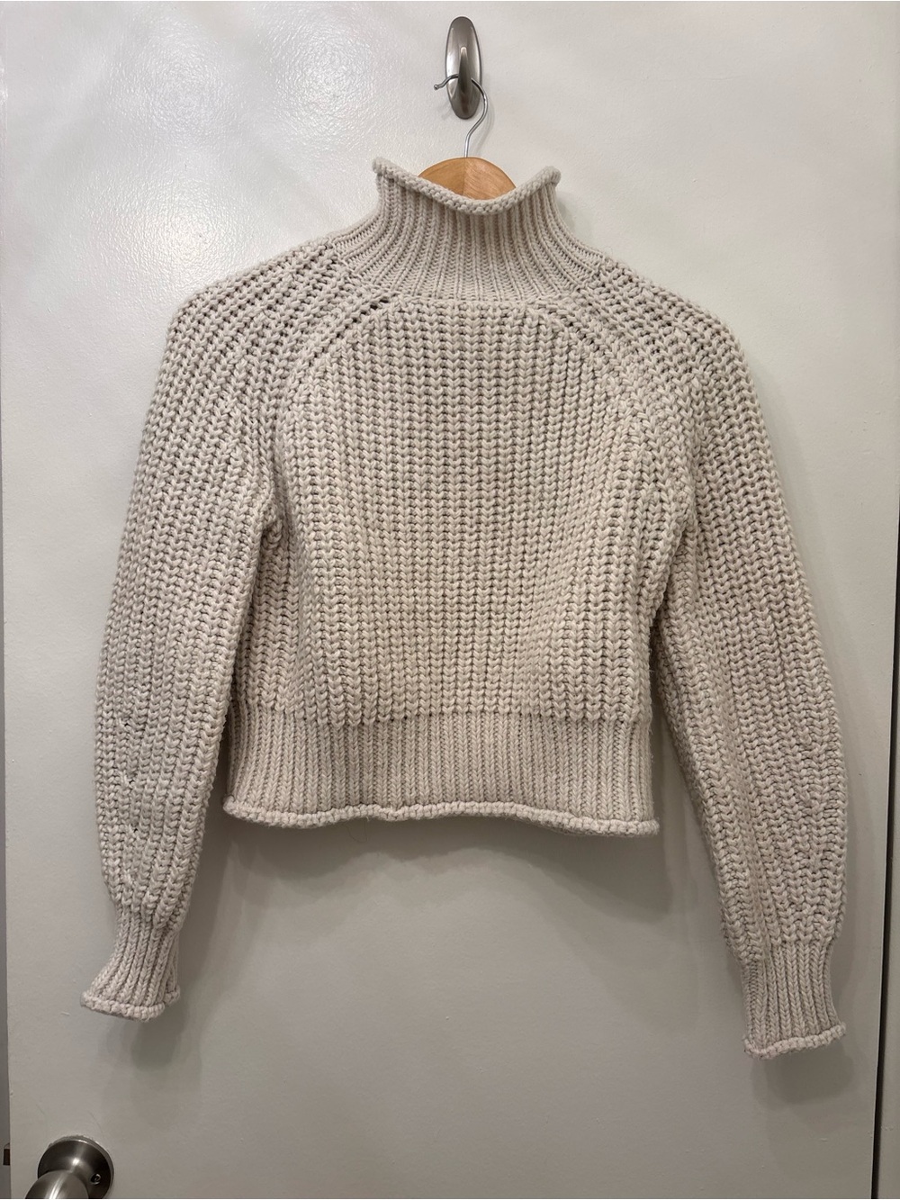 H&M Cream Chunky Turtleneck Sweater